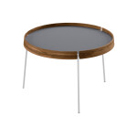 AK 710-725-750 Turn Brickbord består av träfanér på ena sidan och laminat på den andra. Benen är tillverkade av stål.