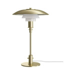 Limiterad PH 3/2 lampa med toppskärm i rå mässing.
