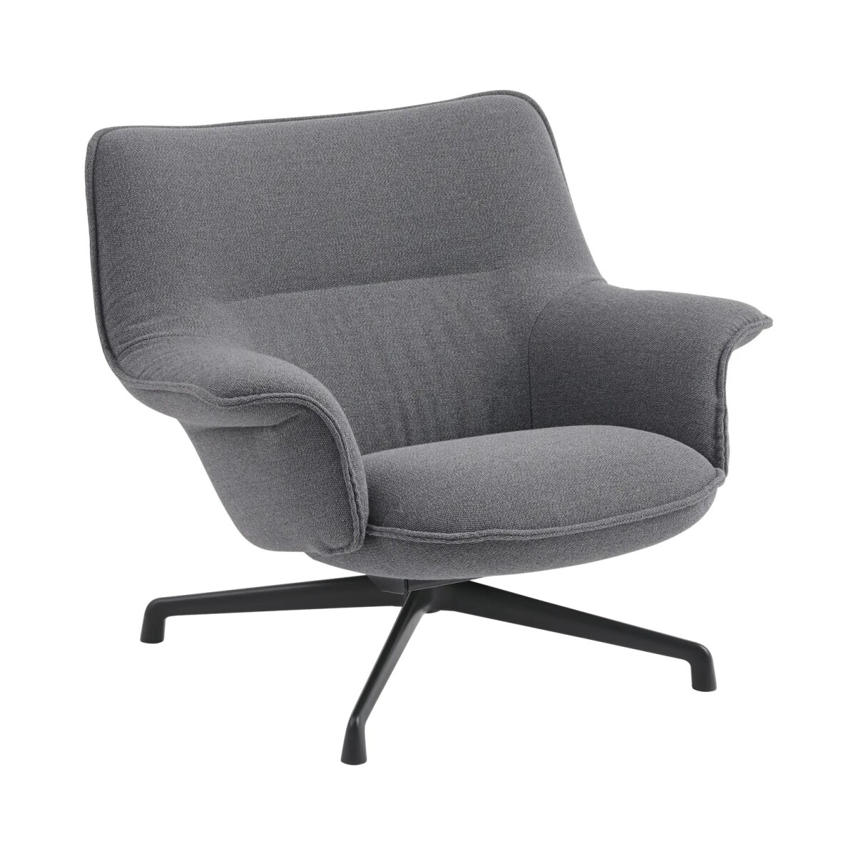 MUUTO Doze fåtölj låg swirvel base antracite