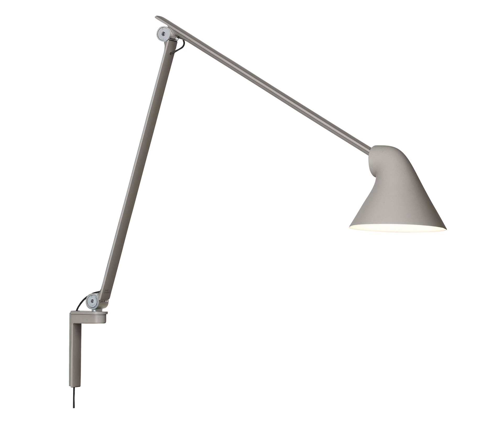 NJP vägglampa lång arm NJP vägglampa lång arm ljusgrå